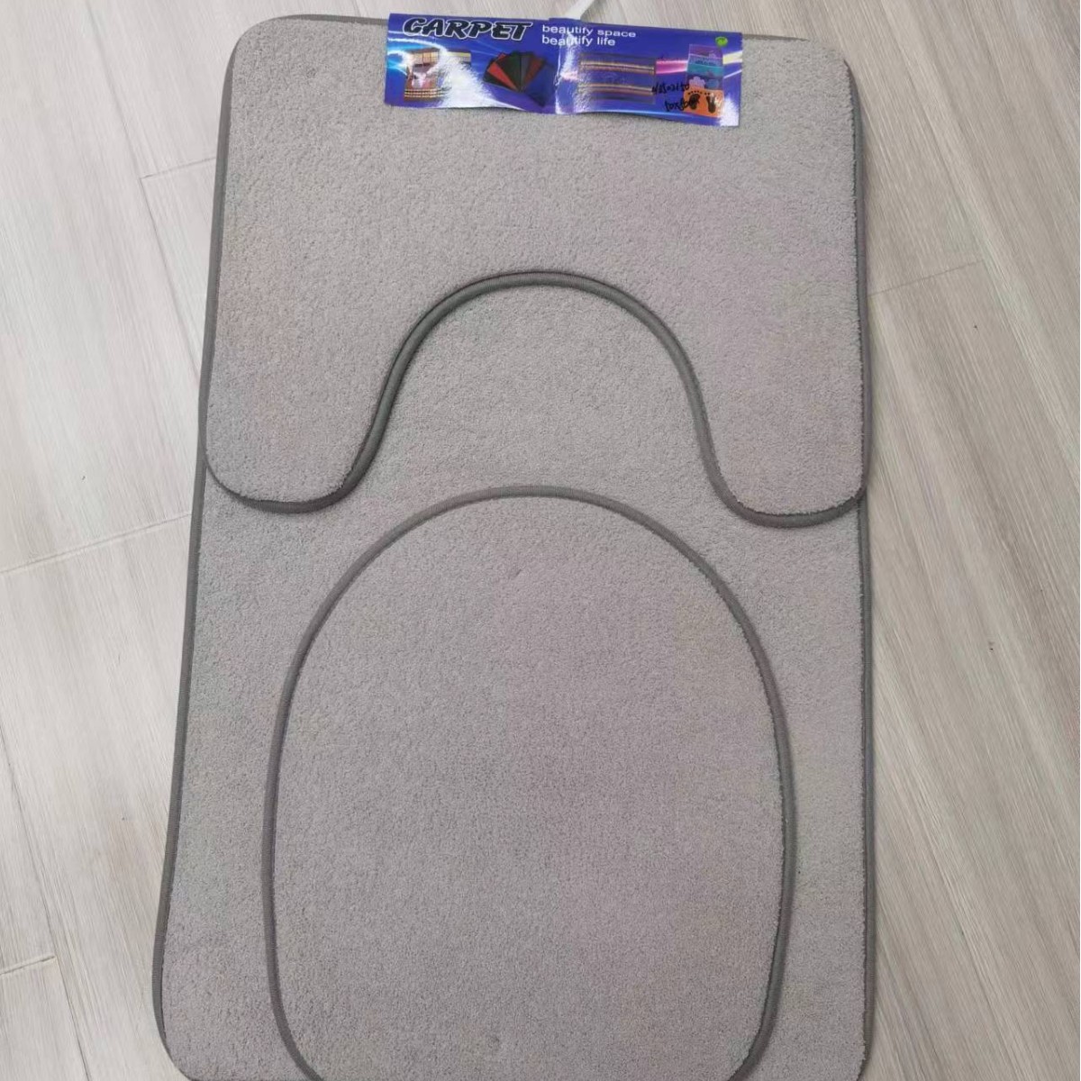 Juego de Alfombrillas de Baño de 3 Piezas Absorbente y Antideslizante