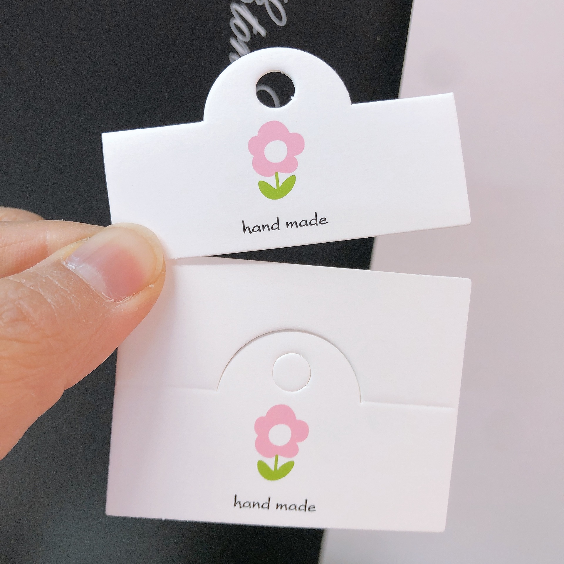 6.4x5cm small flower card paper