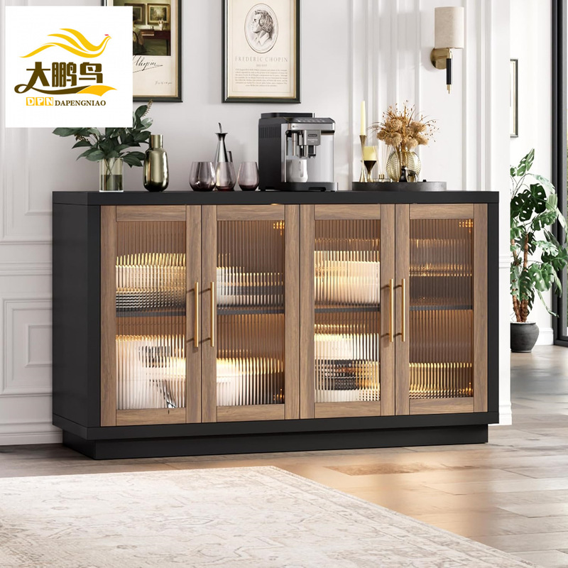 Modern Simple Living Room Sideboard Entrance Locker High-end Wooden Coffee Bar Amazon Cross-border Foreign Trade Hot Sale
