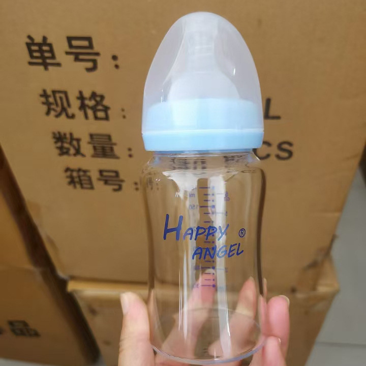 Fábrica al por mayor botellas de vidrio recién nacidos 180ml botellas de agua bebés calibración
