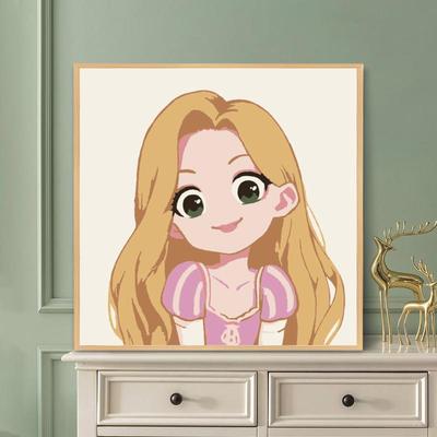 数字油画diy填充油彩画公主系列欧美风一件代发亚马逊批发速卖通
