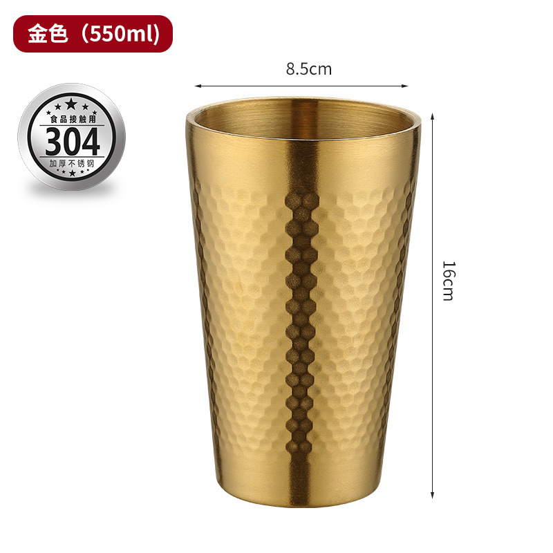 550ml martille la taza (oro 304)