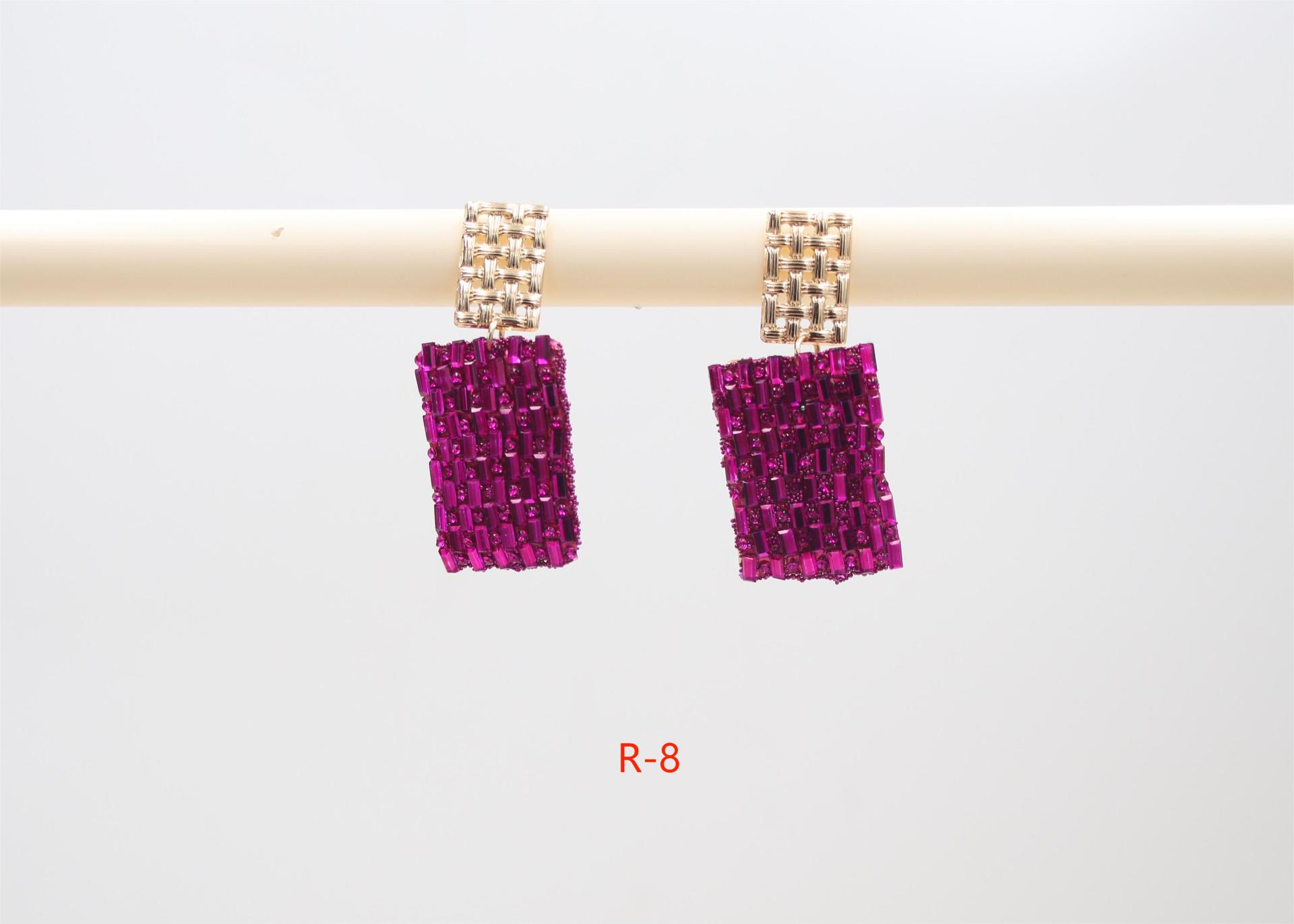 17g Weight Steel needle Ear Needle Material Glass Inlay Material Drop Earrings Classification 1 Pair Quantity Holiday, Daily Occasion Mixed materials Material Rectangle Pattern Women's Gender Inlay Design Simple Style Style 1 Pair Simple Style Rectangle Inlay Mixed Materials Glass Drop Earrings 8