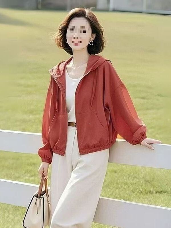 New Fashionable Sun Protection Clothing for Women, Korean Style Casual Loose Thin Top Jacket with Hood and Long Sleeves New Fashionable Sun Protection Clothing for Women, Korean Style Casual Loose Thin Top Jacket with Hood and Long Sleeves