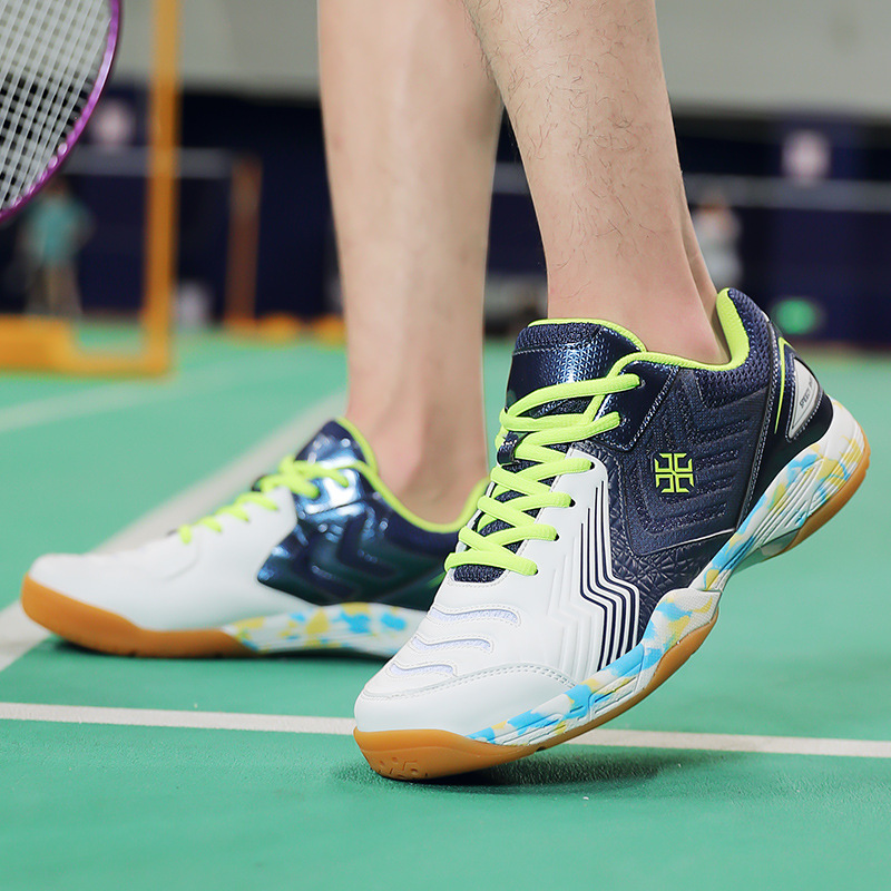 2022 Autumn New Badminton Shoes Men's Shoes Training Sports Shoes Mesh Shoes Wear-Resistant Anti-Slip Tennis Shoes Rubber Soles