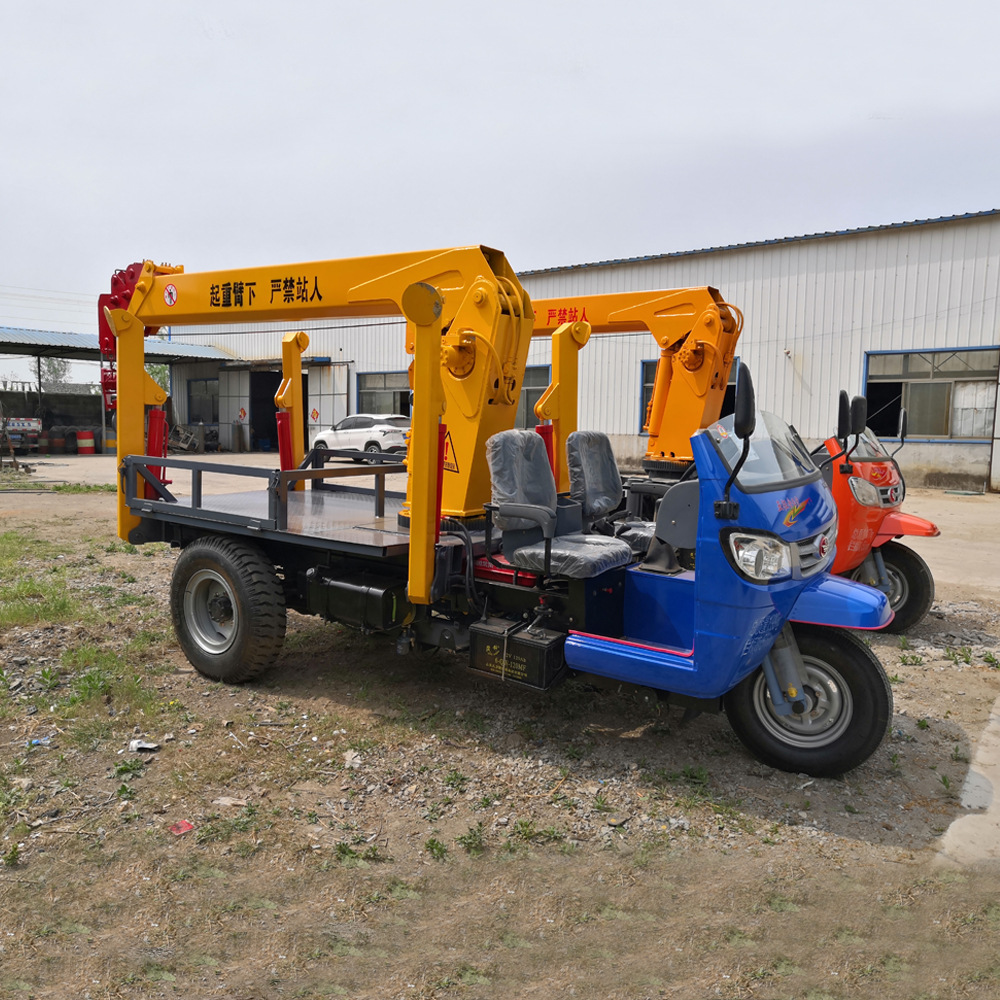 农用三轮随车吊3T园林背树平板吊 改装三马子小吊车