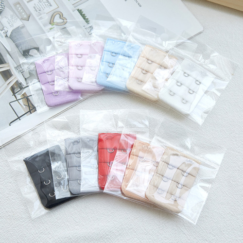 (Independently packaged stainless steel) Three-row, two-button bra, underwear buckle, extension buckle, bra buckle, bra extension buckle