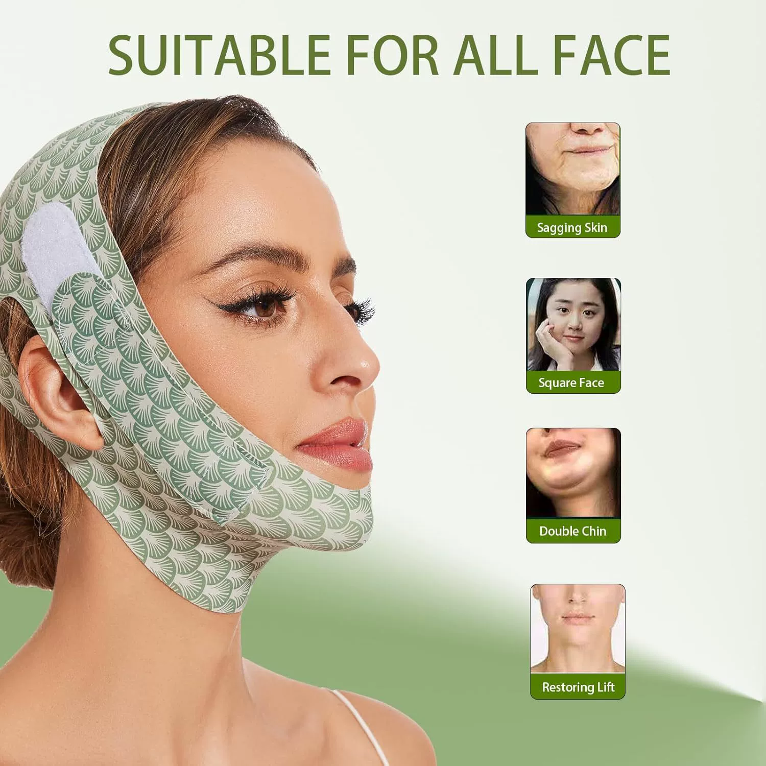 Pulls up mask for face, night elastic bandage, (Cross-border trading)