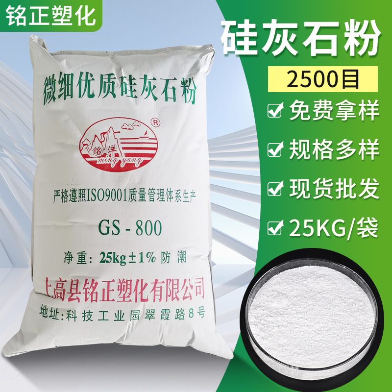 厂家供应2500目超微细硅灰石粉多用途填充料硅灰石粉生产厂家批发