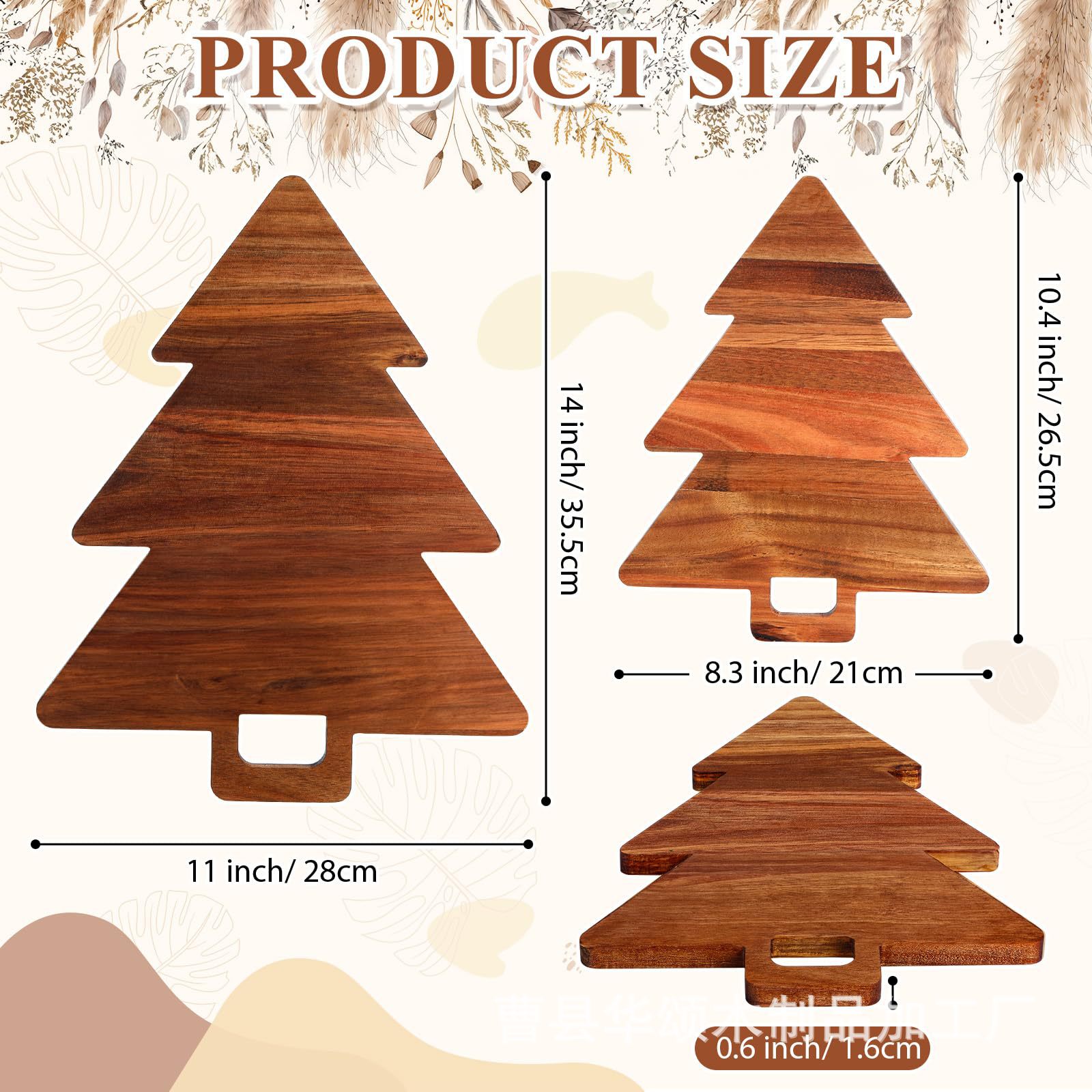 Tabla de cortar de madera creativa tabla de cortar de árbol de Navidad hogar tabla de cortar de frutas y verduras pan merienda bandeja de madera