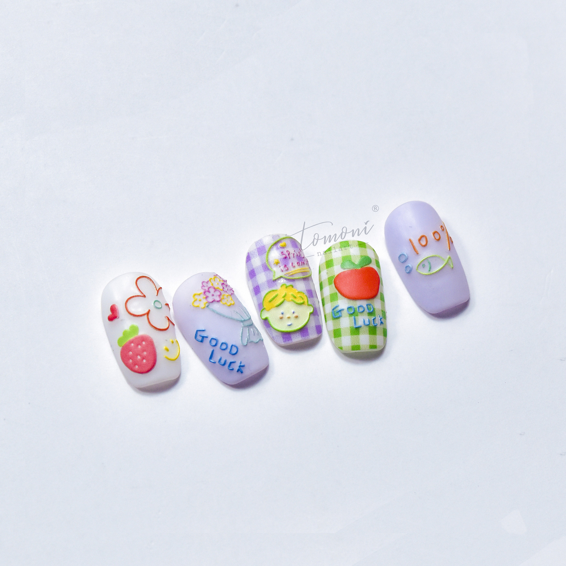 Sweet Heart Shape Plastic Nail Patches 1 Piece display picture 2