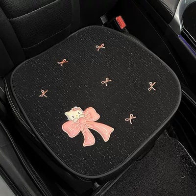 Universal seat cover — summer cooling pad, suitable for all - all-season-usebowknot-cat-black-starry-sky-front-seat-cushion-single-piece-no-specifications