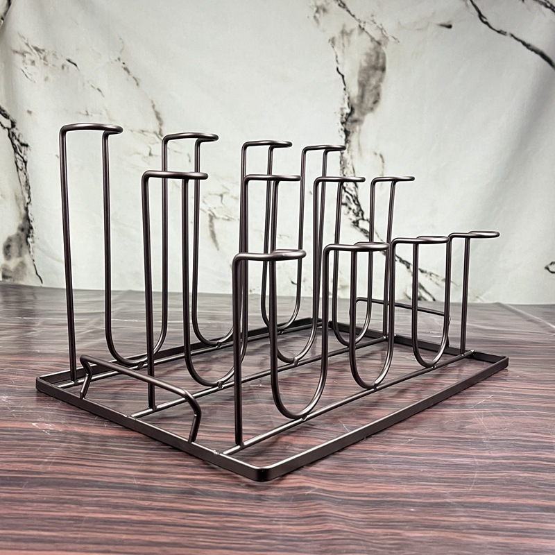 12구 높낮이 조절 컵 홀더 (커피색)