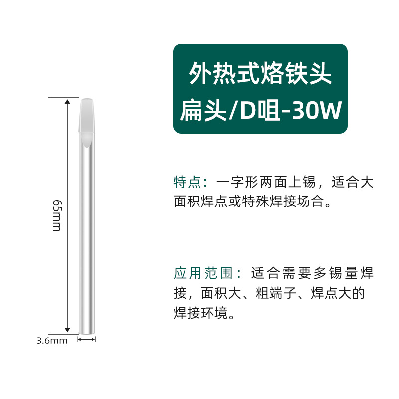 Плоская D-образная насадка мощностью 30 Вт [яркая модель]