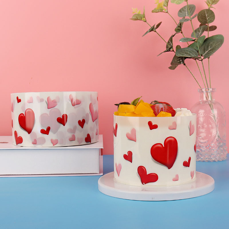 14mm wide 8cm hard edge 1kg thick multi-print cartoon fruit mousse baking cake hard edge