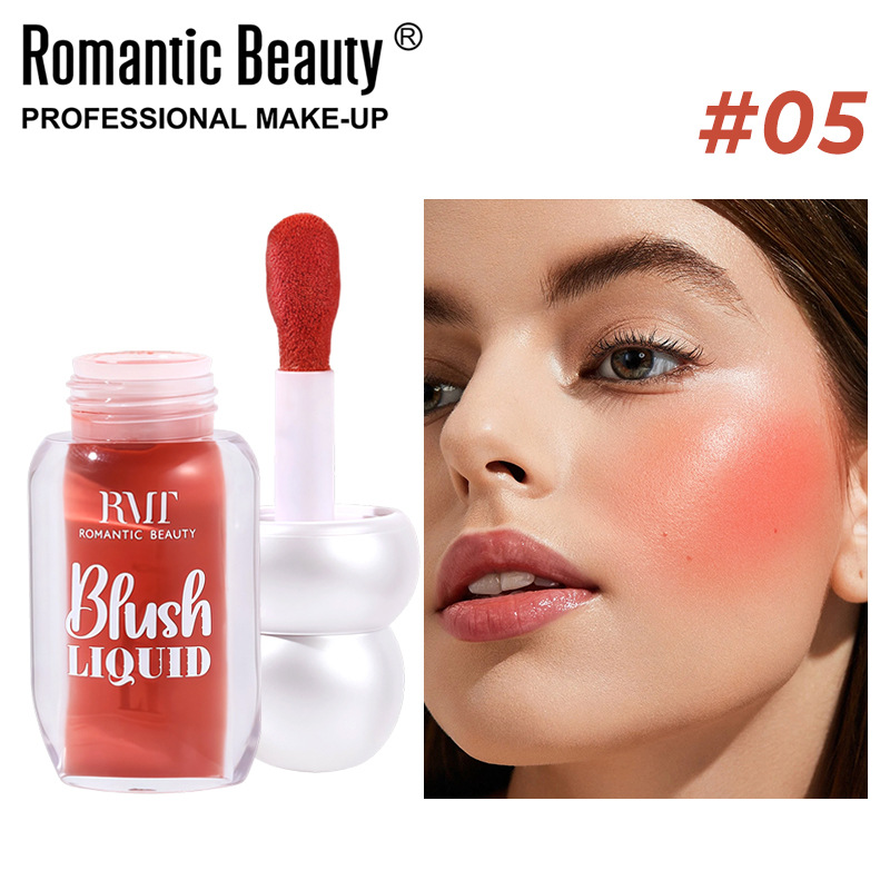 El blush líquido transfronterizo es un blush polivalente, un blush mate, un blush de color natural duradero.