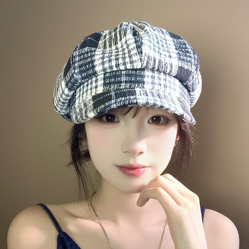 八角帽贝雷帽女2025春夏新款画家帽报童帽子韩系大头围显脸小秋冬|undefined