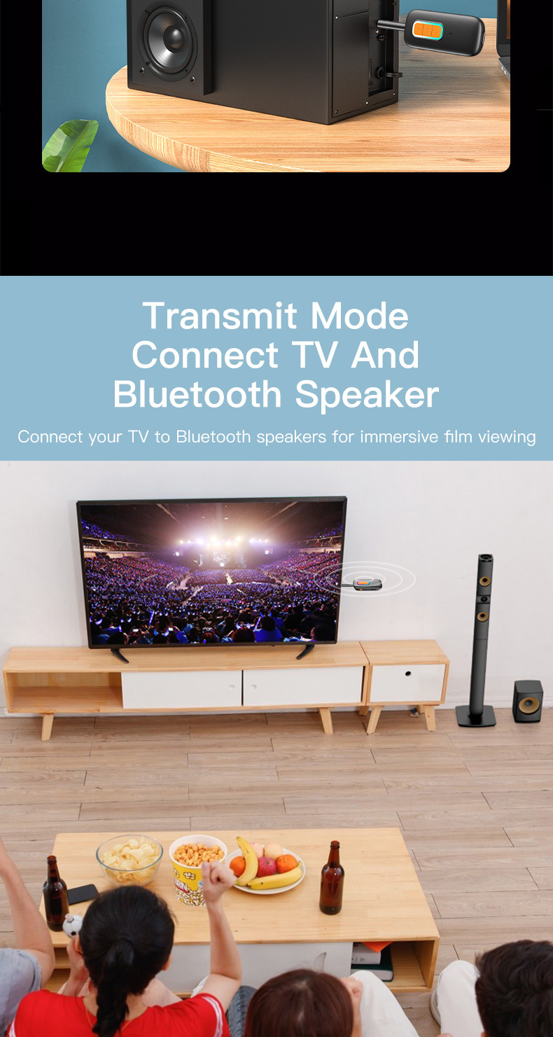 New Product Wireless Bluetooth 5 4 Receiver Transmitter Car Aux Navigation Audio Adapter Headphone Switch Connection
