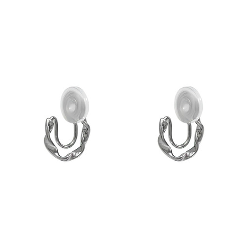 Daily small ear clips, no piercings, earrings for women, simple temperament, high-end earrings, plain earrings, retro painless mosquito coil discs
