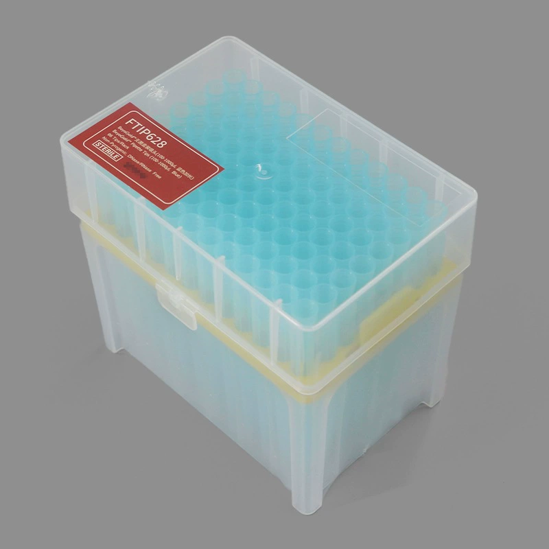 FTIP628-96 шт/коробка 10 коробок стерильных коробочных присосок 100-1000 мкл синий удлинение 10,1 см