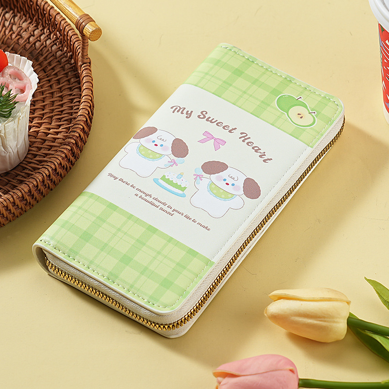 Cartera transfronteriza para mujer de dibujos animados largos lindo wallet billetera de gran capacidad billetera para mujer billetera transfronteriza
