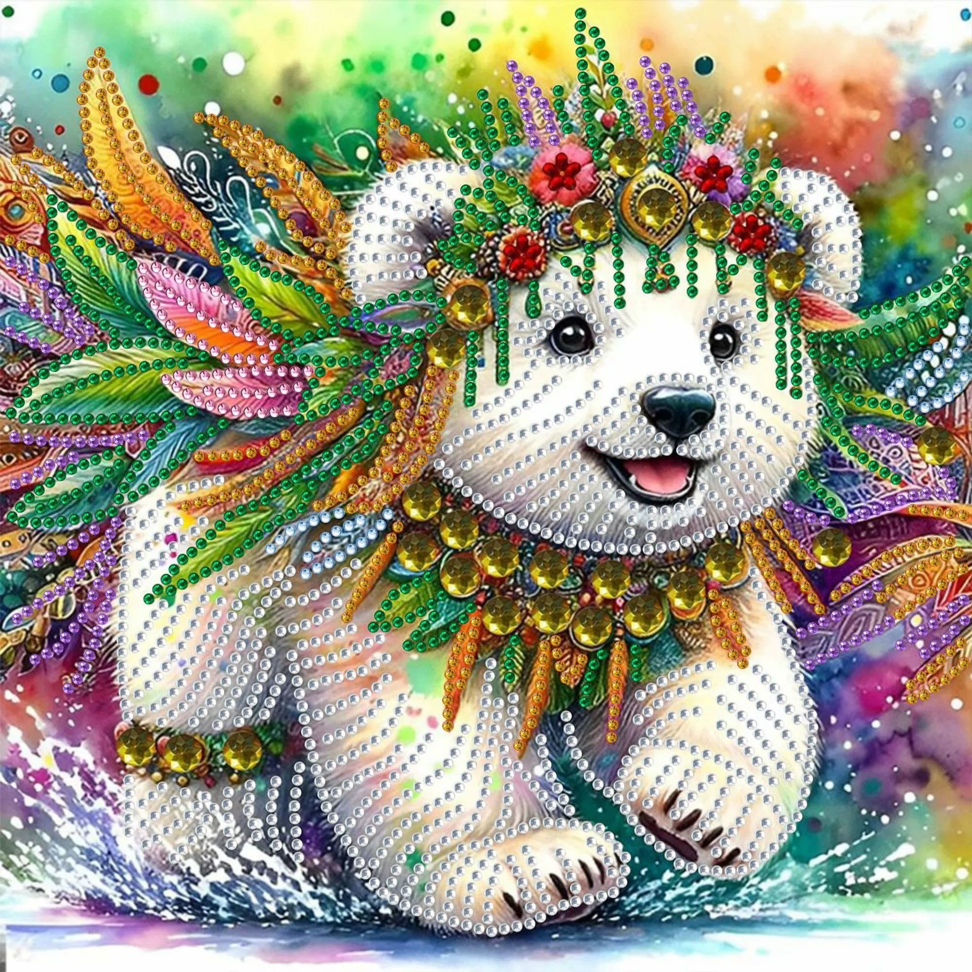 Pintura de Diamantes 5D con Forma Irregular de Princesa de Fantasía, Pintura de Diamantes DIY, Pintura de Diamantes con Puntos de Cristal, 30×30