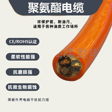 高柔性聚氨酯拖鏈電纜 耐拉耐磨光纖 抗拉同軸行車拖令電線纜線