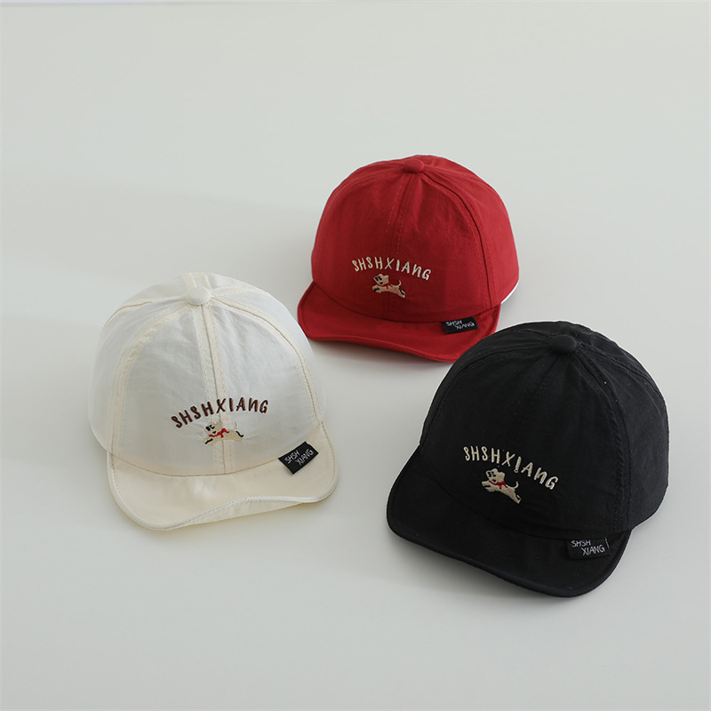 Sombreros para bebés ligeros y delgados primavera y otoño moda gorra de lengua de pato lindo niño caricatura cachorro bebé gorra de béisbol de ala corta marea