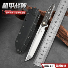 电商热卖厂家现货直刀一体耐用锋利小刀随身防身K鞘露营开山直刀