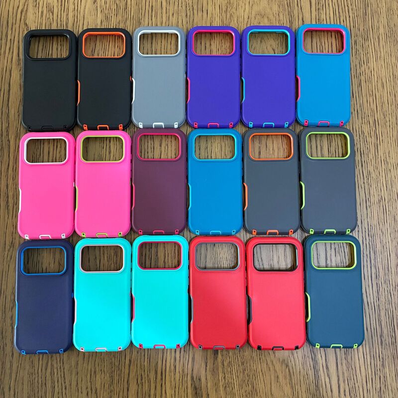 Suitable for Iphone17Promax Three-Proof Mobile Phone Case Anti-Fall Back Clip Suitable for Otterbox Slide Case Factory Sales