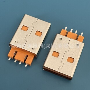 ��ɫ�zоUSB AM���^ 180���N��SMT ���~���_ A��2.0�NƬ ��˲��^