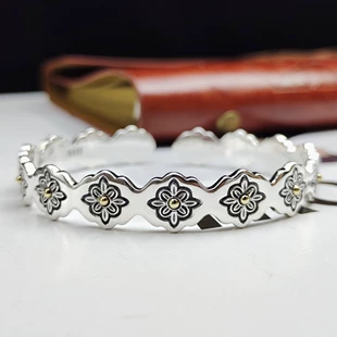 Retro bracelet, creative jewelry, accessory, silver 925 sample, Korean style