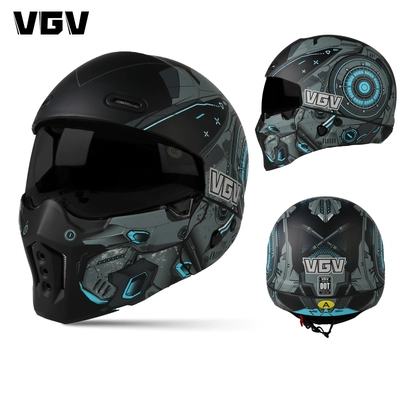 Motosiklet dəbilqələri: Full Helmet for Men and - s-scorpio-second-generation-sky-mecha-black-tea-buy-one-get-four