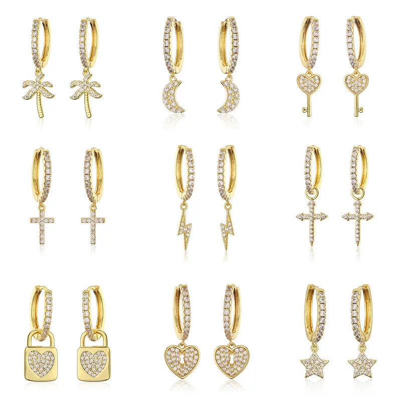 (Cross-border trading), copper creative earrings, Amazon, wholesale