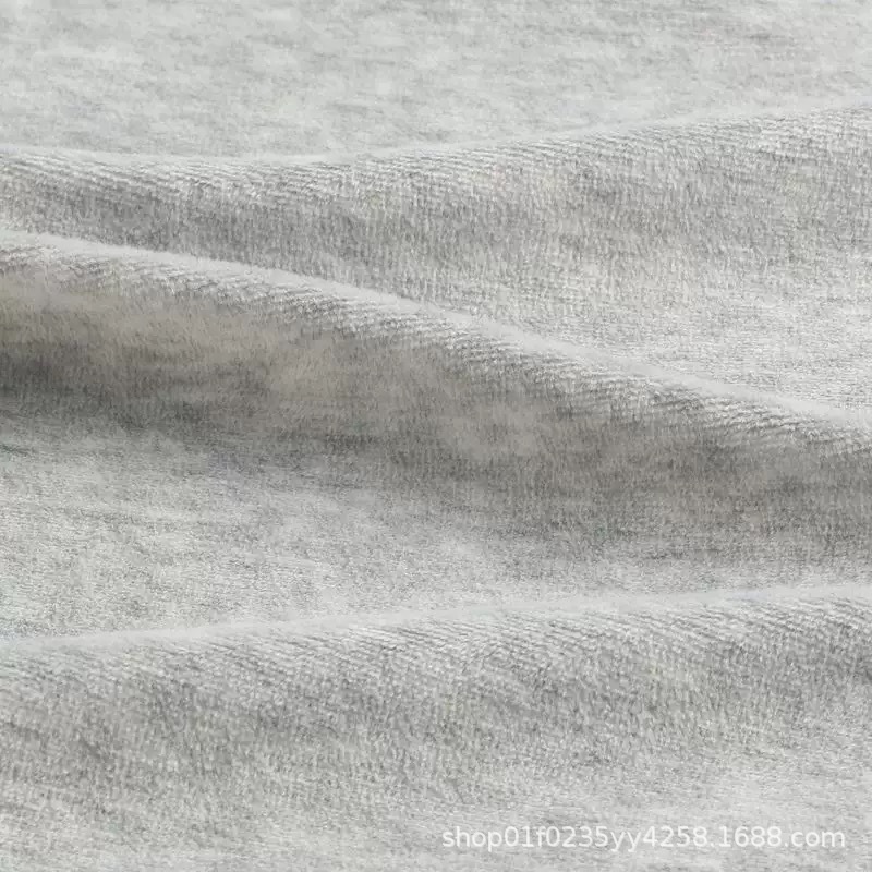 厂家现货秋冬柔软透气女装童装套装布料CVC棉天鹅绒面料