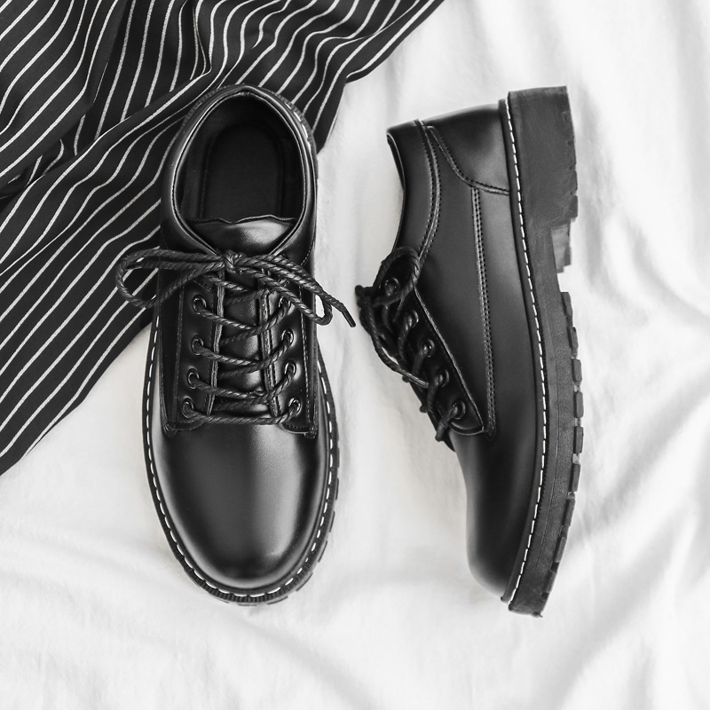 Men's Korean Style Leather Shoes, Trendy, Versatile and Handsome Shoes, Men's Suits, Casual Youth Cross-Border British Black Small Leather Shoes Men's Korean Style Leather Shoes, Trendy, Versatile and Handsome Shoes, Men's Suits, Casual Youth Cross-Border British Black Small Leather Shoes