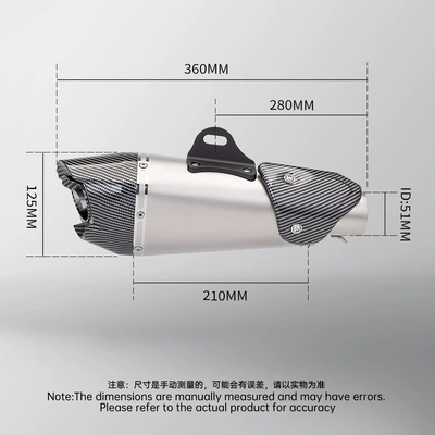 AT2 Conical Hexagon: Motorcycle exhaust pipe