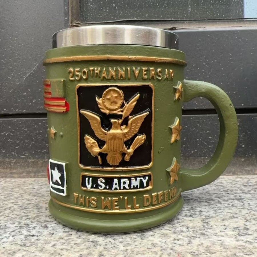 Taza de motor de explosión transfronteriza, taza de café, portalápices, artesanías de resina creativa, adornos de taza de agua, adornos