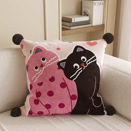 ✅卡通可爱抱枕床上床头靠枕客厅沙发抱枕套靠垫飘窗腰靠含芯可拆