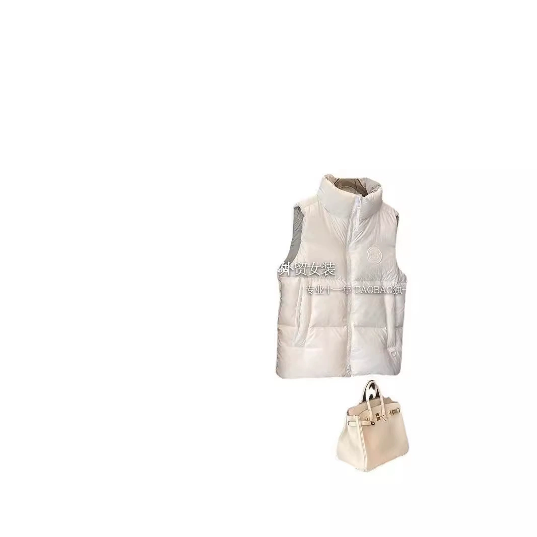 Down jacket, vest, warm capsule with down, (Physicals), white clothing