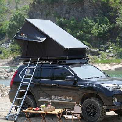New Fengqiao Night Stay - Top-Level Hard-Shell Roof Tent, Fully Automatic Quick-Opening Off-Road Self-Driving Tour Car Tent (Avtomobil dam çadırları) - black-2-3-people