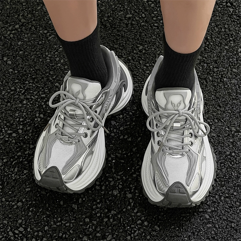 Tide, shoes for men and women, breathable high casual footwear platform