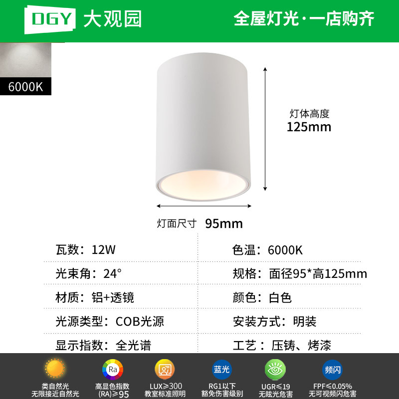 Da Guanyuan lámpara de techo Led Led Light Downlight House Pasillo de la sala de estar sin lámpara principal 495L image 25