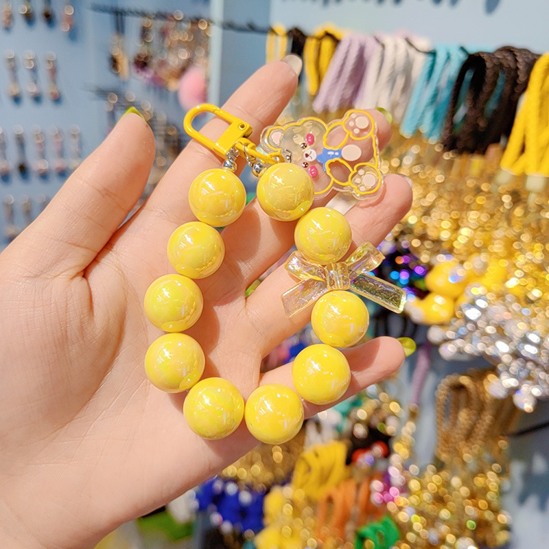 31g Weight Keychain Classification 1 Piece Quantity Holiday, Daily Occasion Acrylic Material Animal, Bow Knot Pattern Women's Gender Cute, Simple Style Style Cute Simple Style Animal Bow Knot Arylic Women's Keychain 2