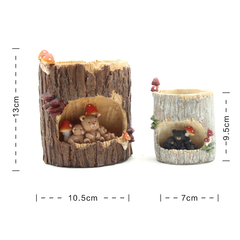 Chậu Cây Resin Chậu cây mọng nước yêu tinh cổ tích resin, chậu mini để bàn, trang trí vườn và ban công (RG-195)