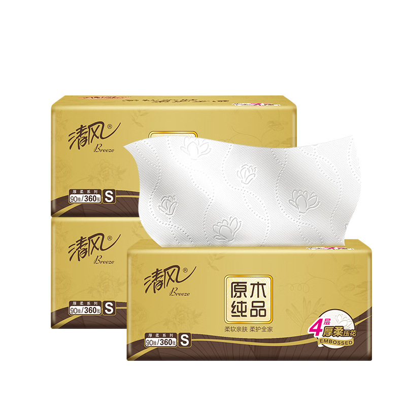 Qingfeng オーク純粋なティッシュペーパー 4 層厚みのある 360 枚 S サイズトイレットペーパー フェイシャルティッシュ ナプキン 手頃な価格のパッケージ送料無料|undefined