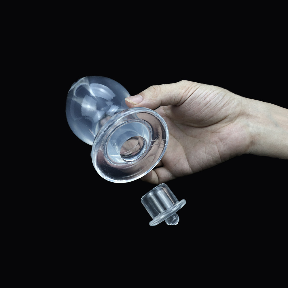 Hollow Anal Plug Dilator, TPE, XL Size, Transparent Design — detail image 18