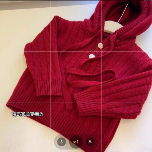 Santa Claus Red Hooded Children's Sweater Autumn and Winter New Warm Outerwear for Boys and Girls Knitted Top for Babies