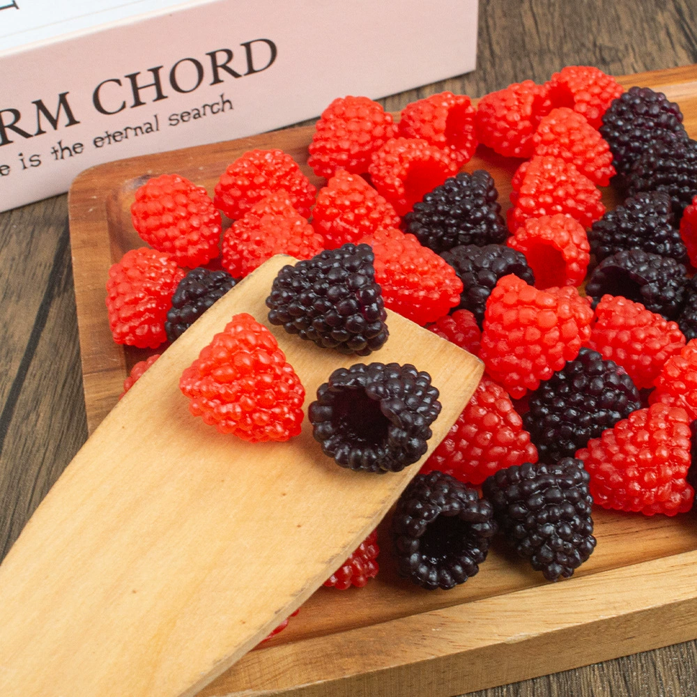 Моделирование малины миниатюрной клубничной шелковицы модели diy Food Play Фруктовый реквизит Украшение торта Аксессуары для трансграничных горячих продаж