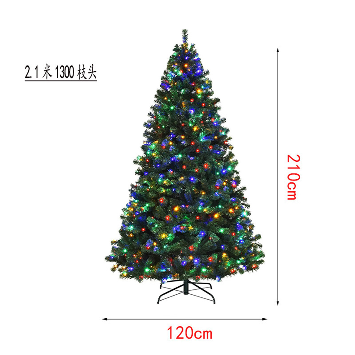 Árbol de Navidad de pvc encriptado 180cm Hotel de Navidad de tamaño completo Decoración del centro comercial Árbol de Navidad de simulación de piso